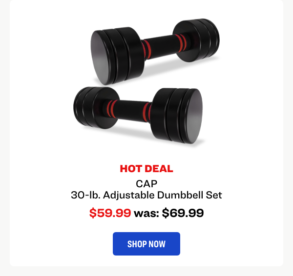 Cap 30-lb. Adjustable Dumbbell Set