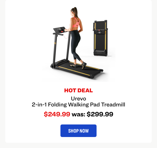 Urevo 2-in-1 Folding Walking Pad Treadmill