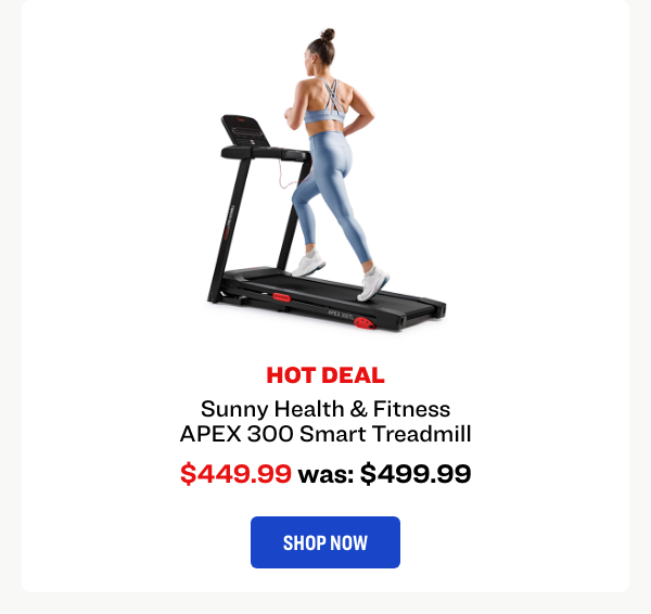 Sunny Health & Fitness APEX 300 Smart Treadmill
