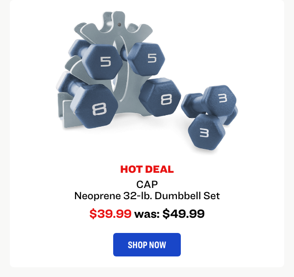 CAP Neoprene 32-lb. Dumbbell Set
