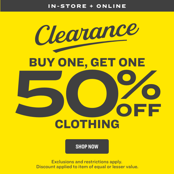 Bogo Clothing Clearance