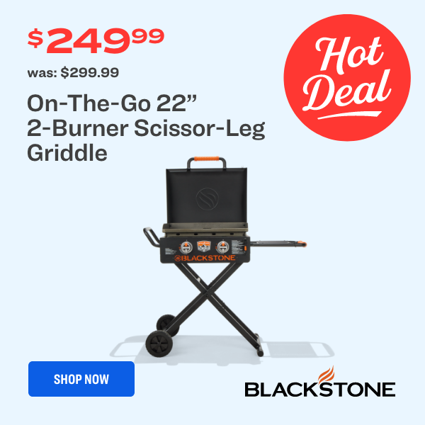On-The-Go 22” 2-Burner Scissor-Leg Griddle