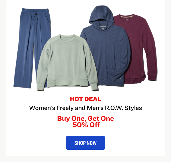 Women's Freely and Men's R.O.W. Styles