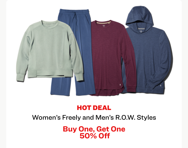 Women's Freely and Men's R.O.W. Styles
