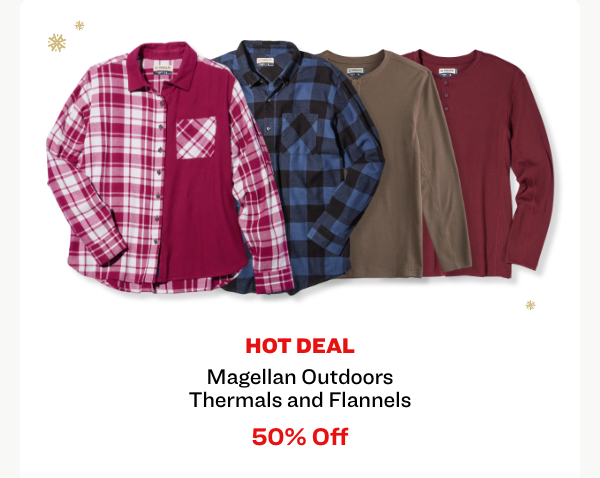 Magellan Outdoors Thermals and Flannels