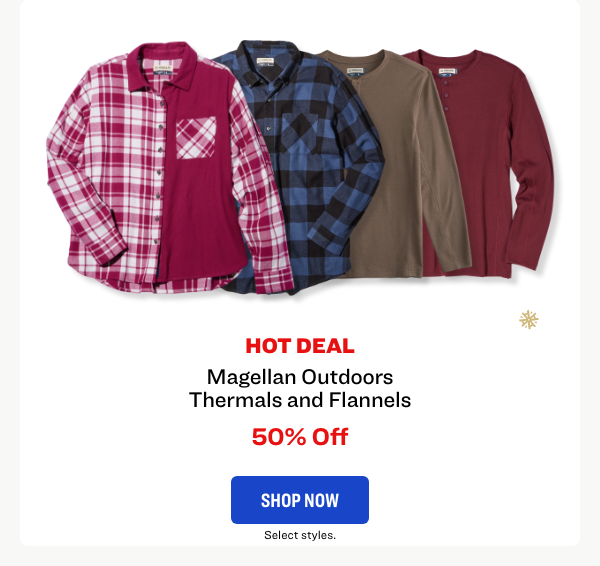 Magellan Outdoors Thermals and Flannels