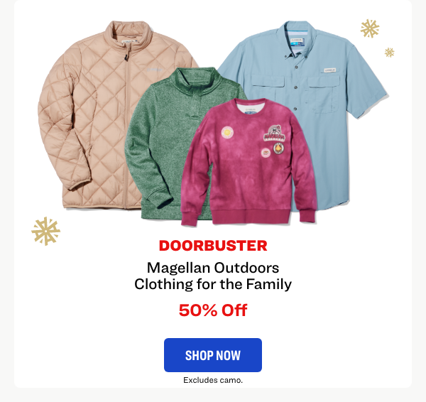 Magellan Outdoors Clothing for the Family