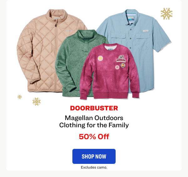 Magellan Outdoors Clothing for the Family