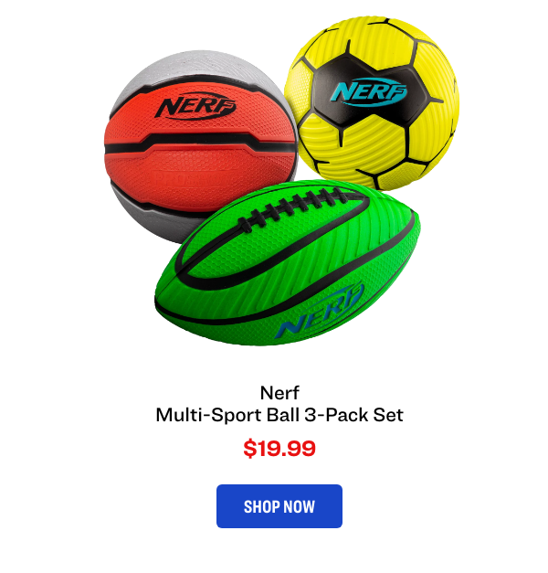 Nerf Multi-Sport Ball 3-Pack Set