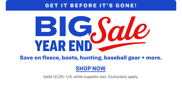 Big Year End Sale