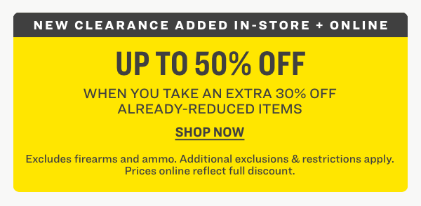 NEW CLEARANCE ADDED IN-STORE-ONLINE