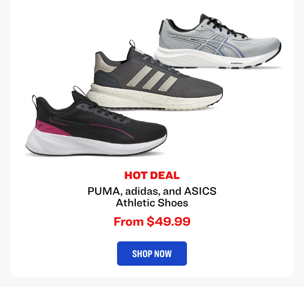 PUMA, adidas, and ASICS Athletic Shoes