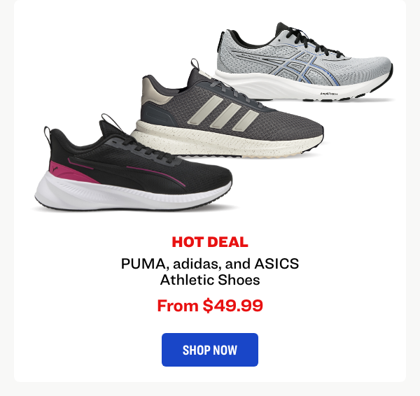 PUMA, adidas, and ASICS Athletic Shoes