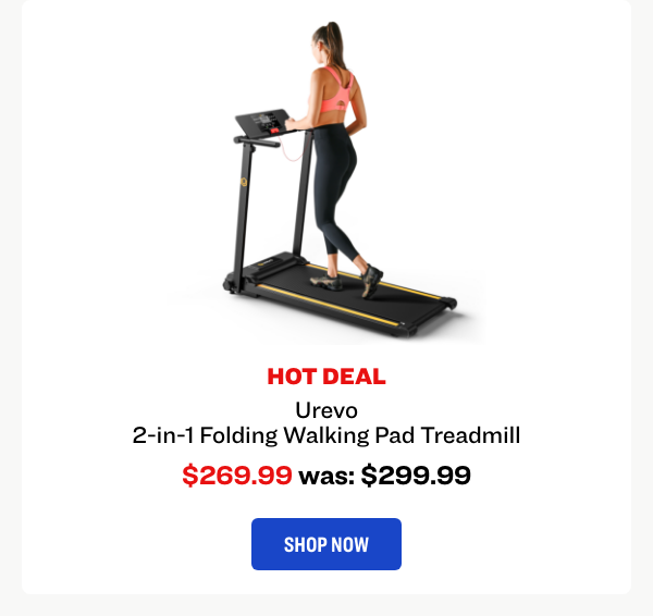 Urevo 2-in-1 Folding Walking Pad Treadmill