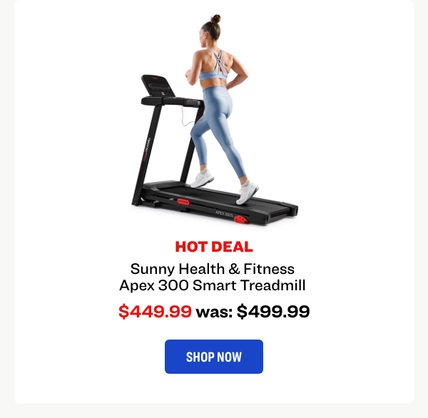 Sunny Health & Fitness APEX 300 SMART Treadmill
