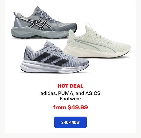 adidas, PUMA, and ASICS Footwear