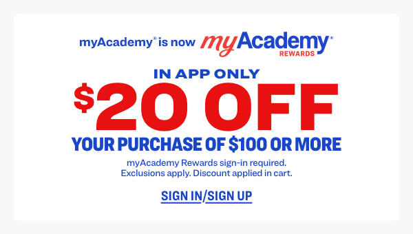 IN APP ONLY $20 OFF YOUR PURCHASE OF $100 OR MORE
