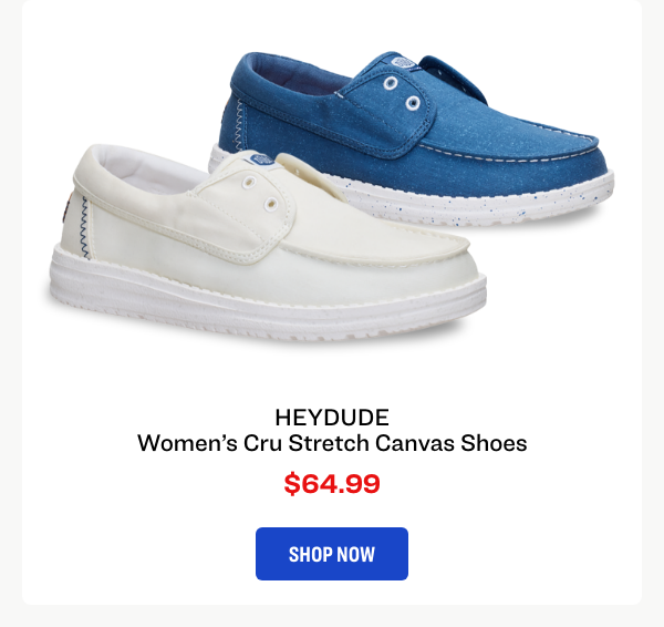 HEYDUDE Women's Cru Stretch Canvas Shoes