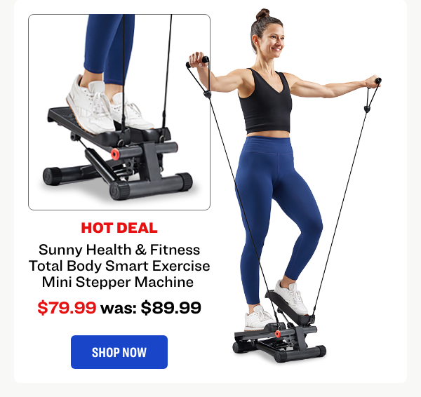Sunny Health & Fitness Total Body Smart Exercise Mini Stepper Machine