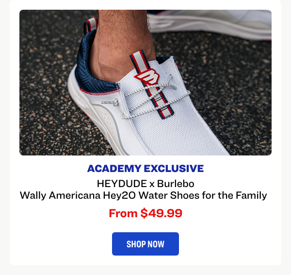 HEYDUDE × Burlebo Wally Americana Hey20 Water Shoes for the Family
