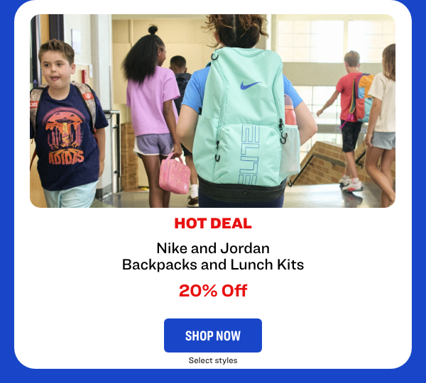 Nike and Jordan Backpacks and Lunch Kits