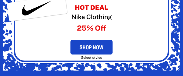 25% OFF Nike Clothing