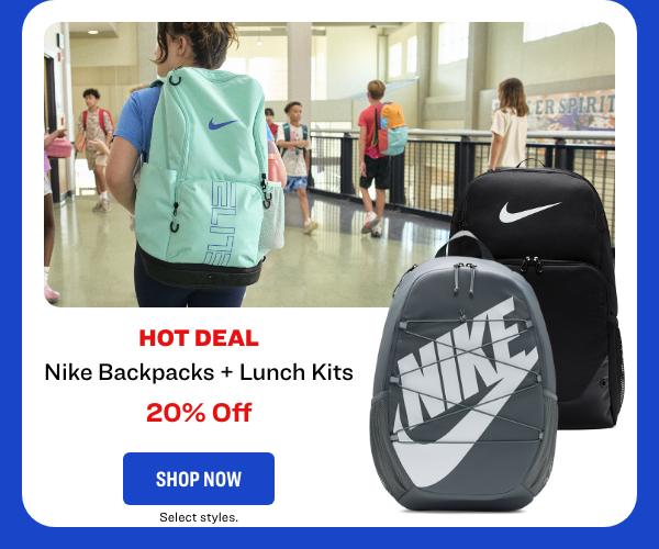 Nike Backpacks + Lunch Kits