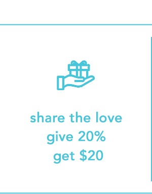 2 share the love give 20% get $20 