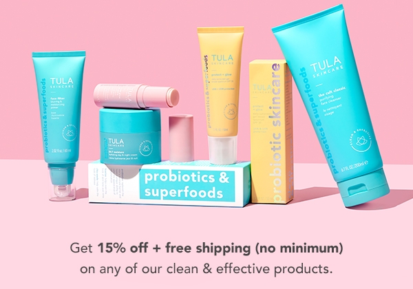 Get 15% off + free shipping (no minimum) on any of our clean & effective products.