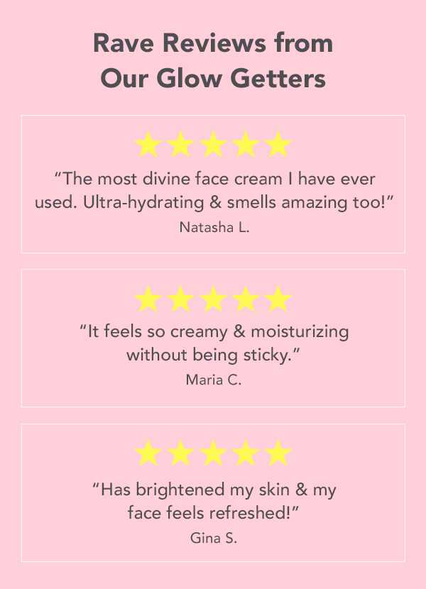 5-star review from our glow getters - 20% off this best seller won't last forever-shop now!