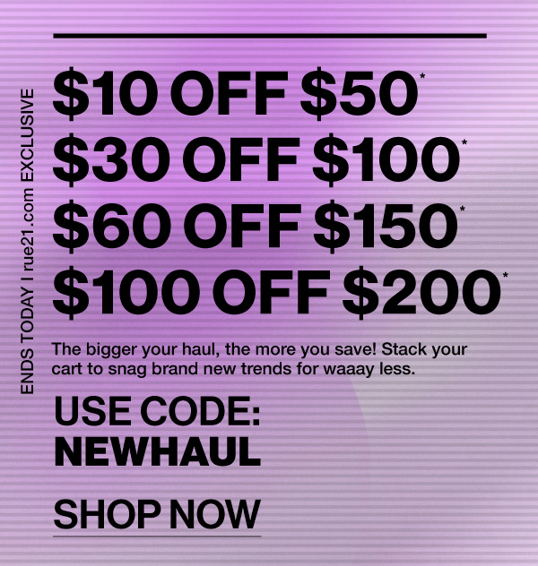 $10 off $30 $30 off $100 $60 off $150 $100 off $200