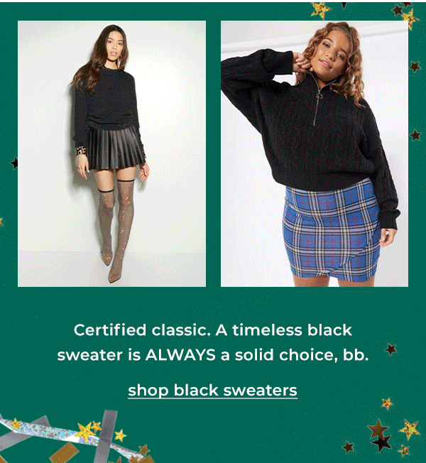 shop black sweaters