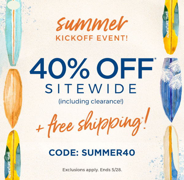 40% off sitewide!