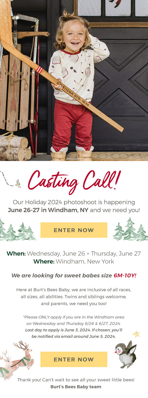 Casting Call in Windham, NY!