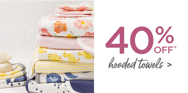 40% off Hooded Towels!