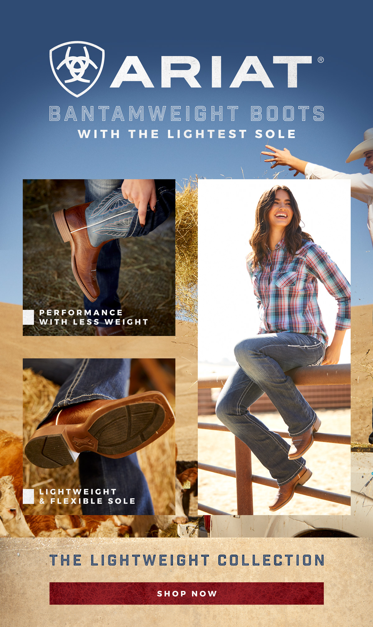 Ariat Bantamweight Boots with the Lightest Sole | The Lightweight Collection | Shop Now