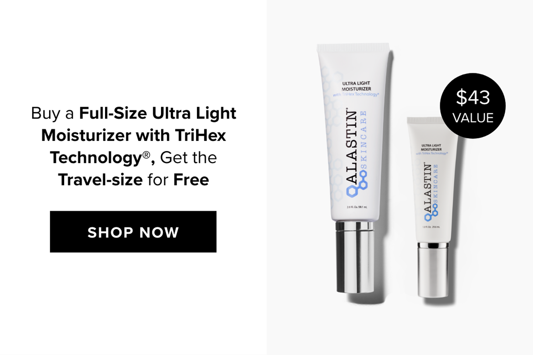 Buy a Full-Size Ultra Light Moisturizer with TriHex Technology, Get the Travel-size for Free QALASTIN i i Kivoans TR 
