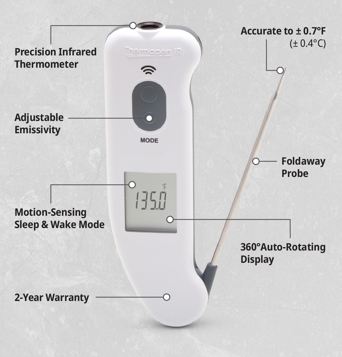 Thermoworks Thermapen IR: Thermometer and Infrared 