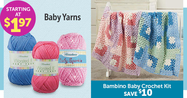 Baby Yarns - STARTING AT $1.97 - Bambino Baby Crochet Kit, SAVE $10