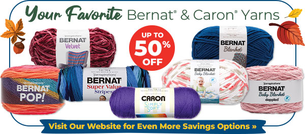 Bernat Super Value Stripes and Team Colors Yarns 