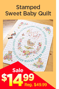 Herrschners Up, Up, & Away, Baby Quilt Stamped Cross-Stitch Kit