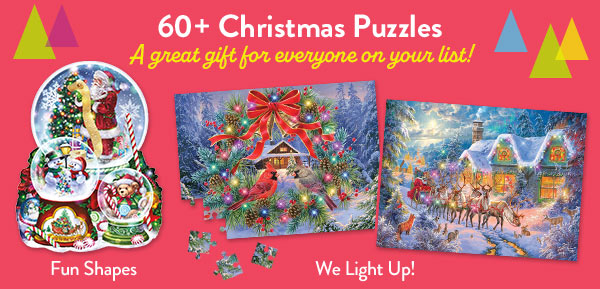 60+ Christmas Puzzles A great gift for everyone on your list! Fun Shapes - We Light Up!