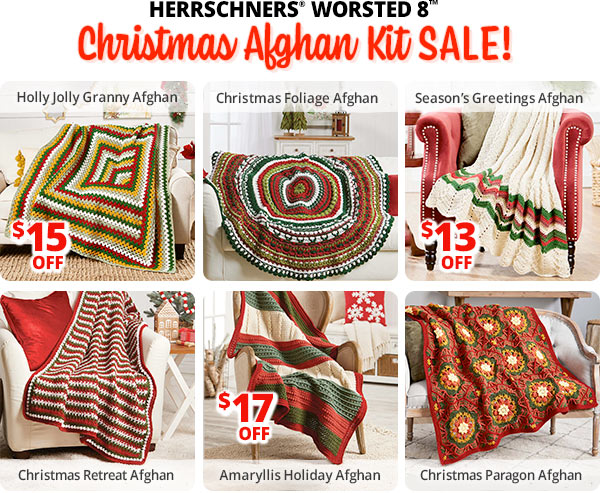  Herrschners Amaryliss Holiday Afghan Crochet Kit