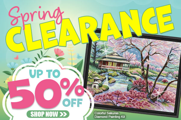 Spring CLEARANCE - UP TO 50% OFF - Colorful Sakuras Diamond Painting Kit - SHOP NOW