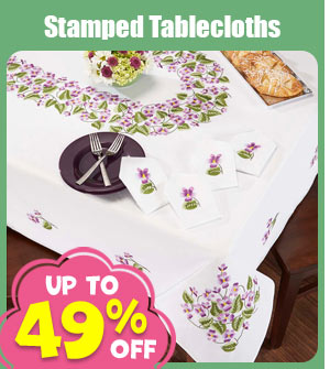Stamped Tablecloths - UP TO 49% OFF