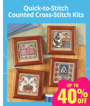 Quick-to-Stitch Counted Cross-Stitch Kits UP TO 40% OFF