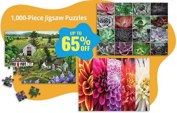 1,000-Piece Jigsaw Puzzles UP TO 65% OFF