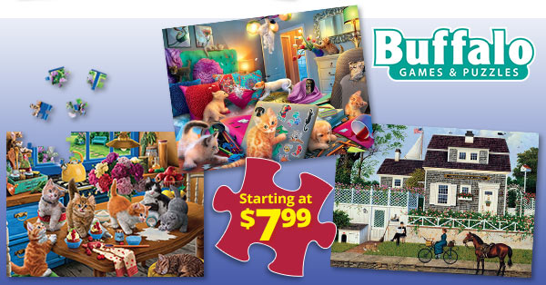 Buffalo Games & Puzzles Starting at $7.99