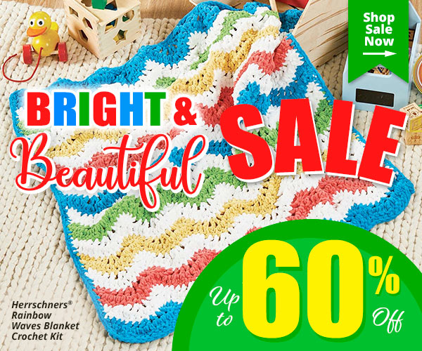  Herrschners Rainbow Baby Blanket Crochet Kit