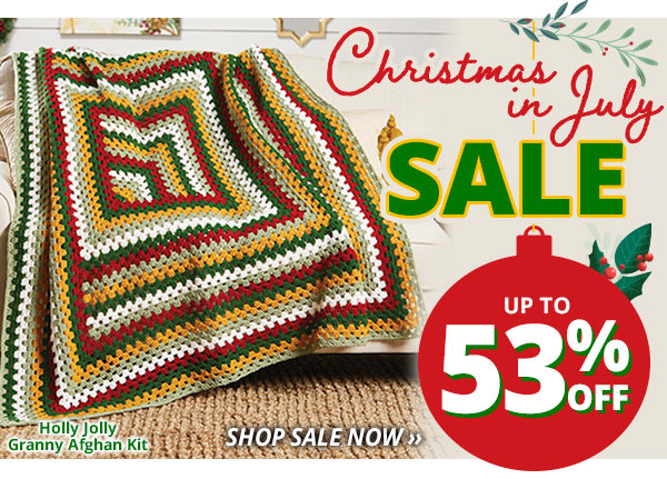Christmas in July SALE - UP TO 53% OFF - Holly Jolly Granny Afghan Kit - SHOP SALE NOW ››  T olly. Holly Granny Afghan Kit 